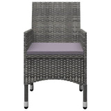5 Piece Garden Dining Set Grey