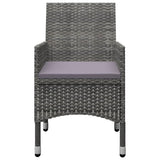5 Piece Garden Dining Set Grey - Rear View