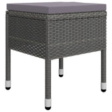 5 Piece Garden Dining Set Grey - Low Angle