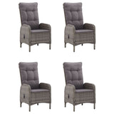 5 Piece Garden Dining Set Grey