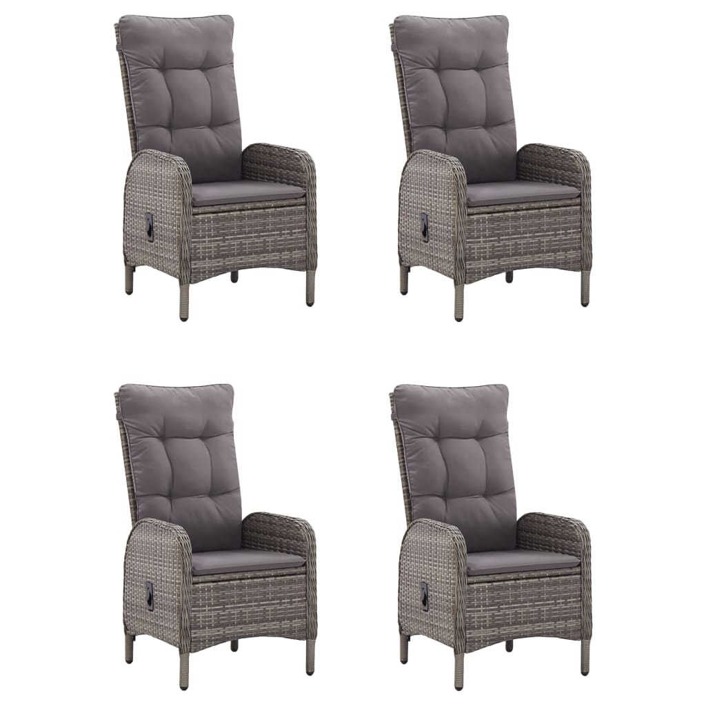 5 Piece Garden Dining Set Grey