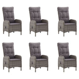 7 Piece Garden Dining Set Grey