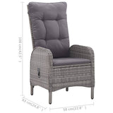 7 Piece Garden Dining Set Grey - Extra Image