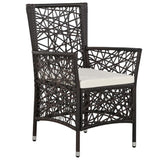 5 Piece Garden Dining Set Brown