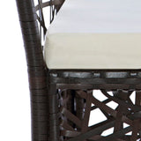 5 Piece Garden Dining Set Brown