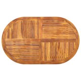 5 Piece Garden Dining Set Brown - Top-Down View
