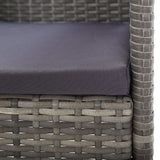 5 Piece Garden Dining Set Anthracite - Low Angle