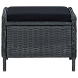 7 Piece Garden Dining Set Dark Grey