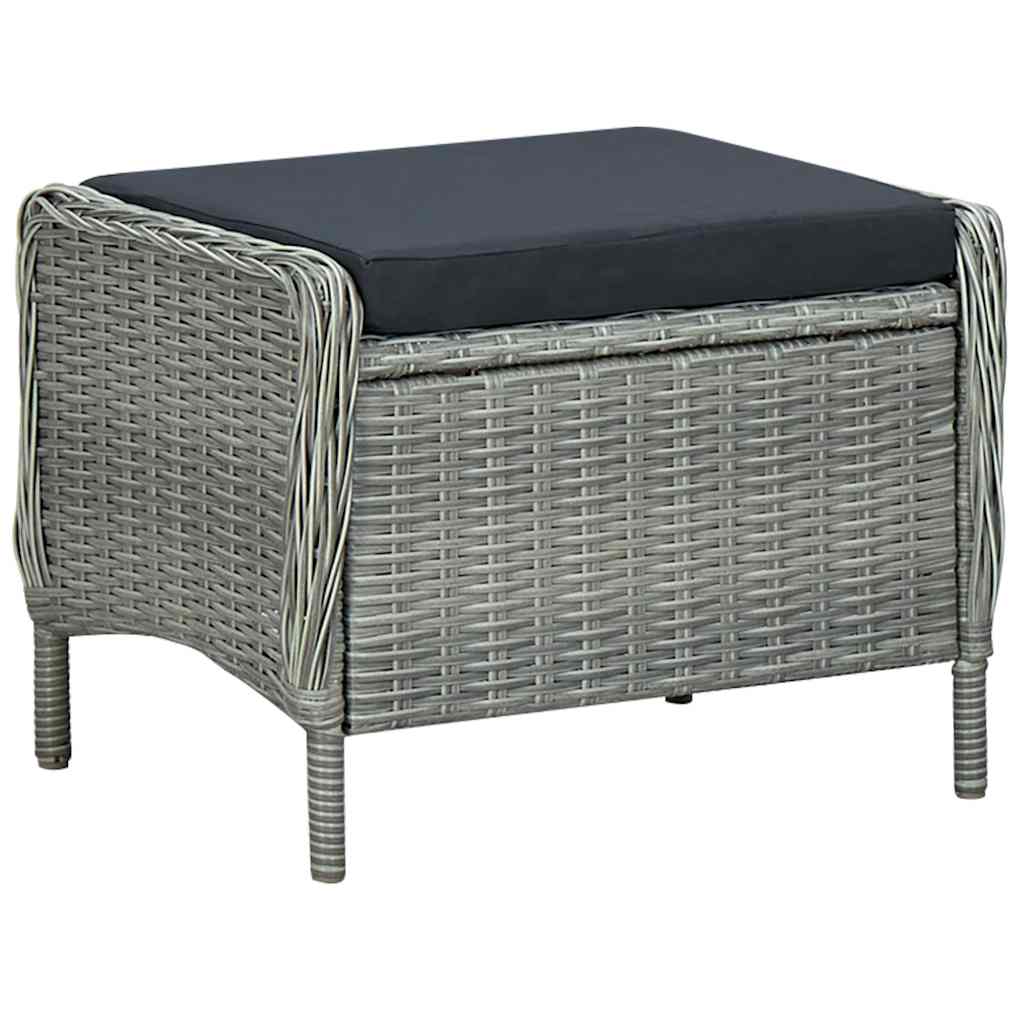 7 Piece Garden Dining Set Light Grey