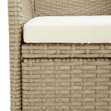 7 Piece Garden Dining Set Beige
