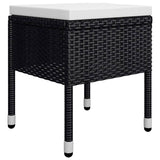 9 Piece Garden Dining Set Black