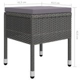 9 Piece Garden Dining Set Grey