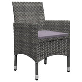 9 Piece Garden Dining Set Grey - 45-Degree Angle