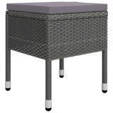 9 Piece Garden Dining Set Grey - Close-Up Angle