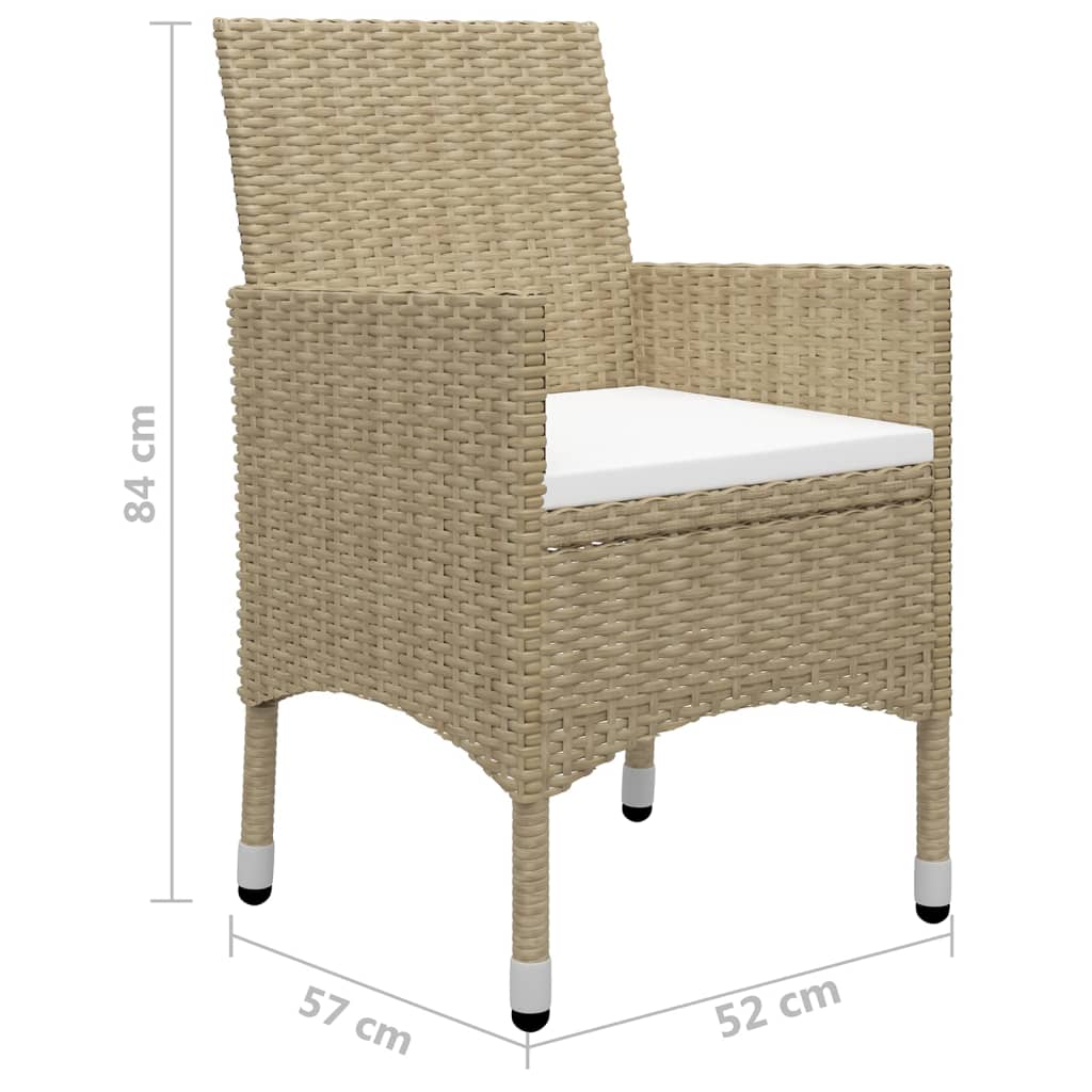 9 Piece Garden Dining Set Beige