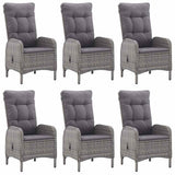 7 Piece Garden Dining Set Grey