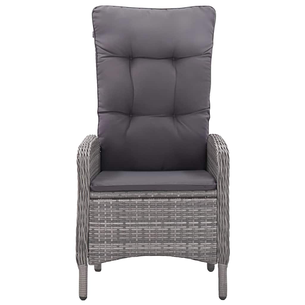 7 Piece Garden Dining Set Grey