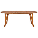 7 Piece Garden Dining Set Brown
