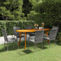 7 Piece Garden Dining Set Grey