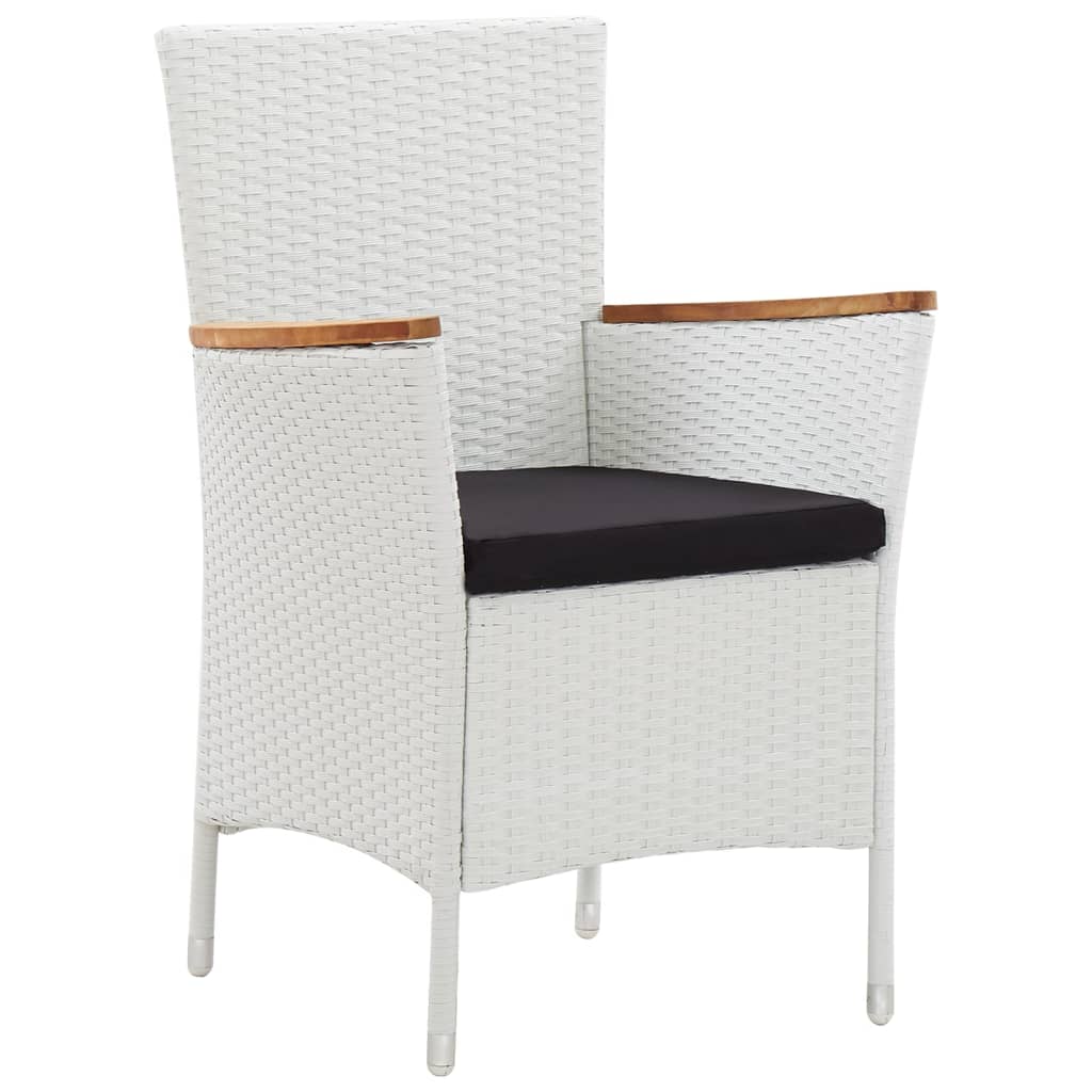 7 Piece Garden Dining Set White