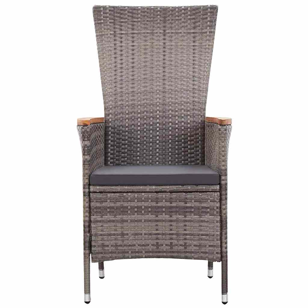 7 Piece Garden Dining Set Grey