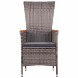 7 Piece Garden Dining Set Grey