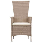 7 Piece Garden Dining Set Beige