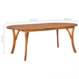 9 Piece Garden Dining Set Brown