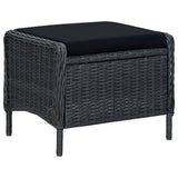 9 Piece Garden Dining Set Dark Grey