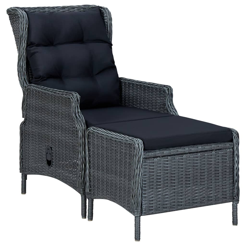 9 Piece Garden Dining Set Dark Grey