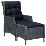 9 Piece Garden Dining Set Dark Grey