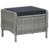 9 Piece Garden Dining Set Light Grey