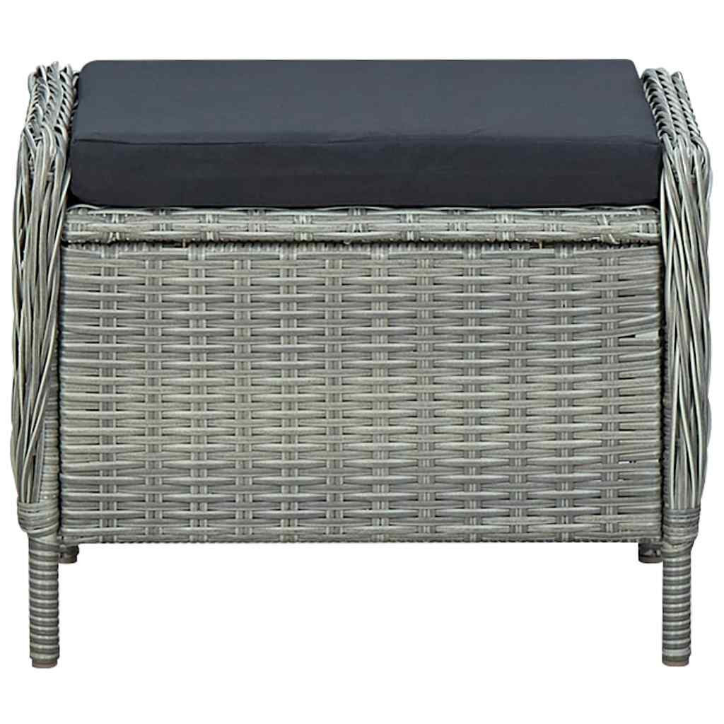 9 Piece Garden Dining Set Light Grey