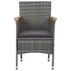 5 Piece Garden Dining Set Grey
