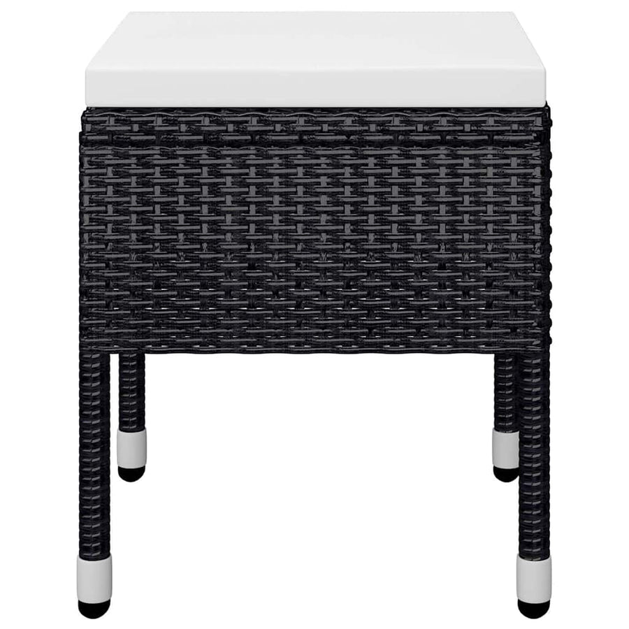 5 Piece Garden Dining Set Black