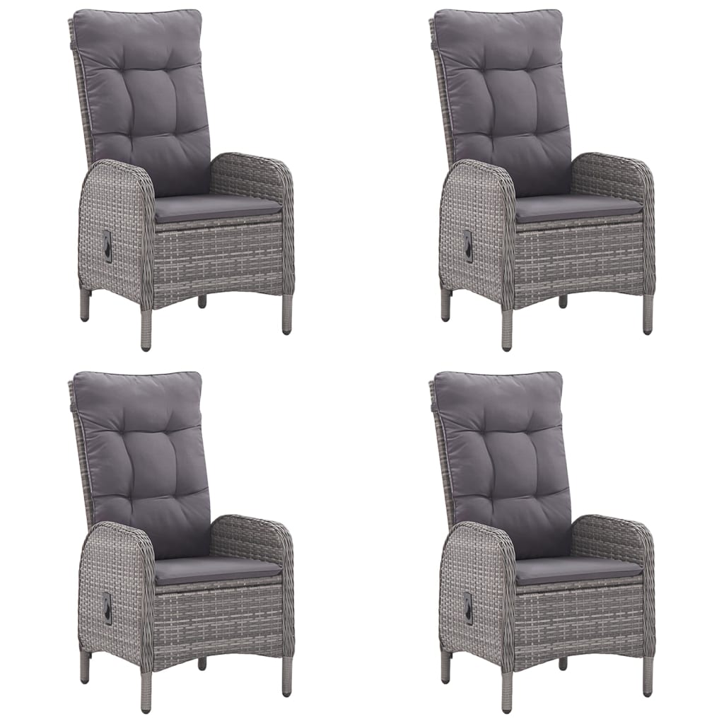 5 Piece Garden Dining Set Grey