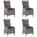 5 Piece Garden Dining Set Grey