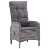 5 Piece Garden Dining Set Grey - Top-Down View