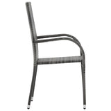 5 Piece Garden Dining Set Grey - Extra Image
