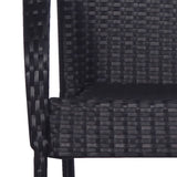 7 Piece Garden Dining Set Black - Extra Image