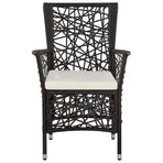 5 Piece Garden Dining Set Brown