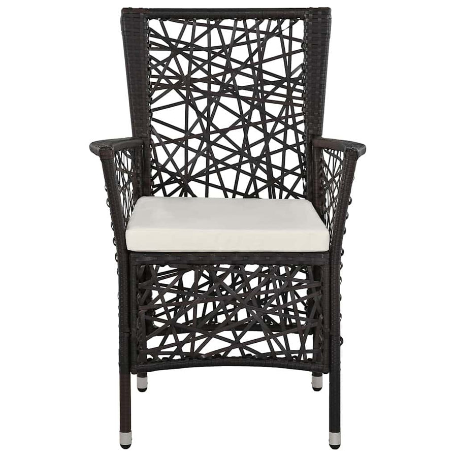 5 Piece Garden Dining Set Brown