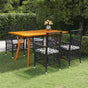 5 Piece Garden Dining Set Brown