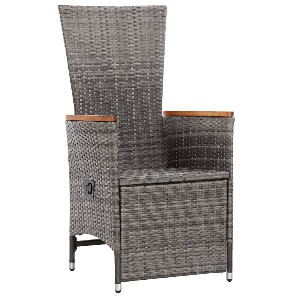 5 Piece Garden Dining Set Grey