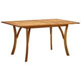 5 Piece Garden Dining Set Brown - Side View