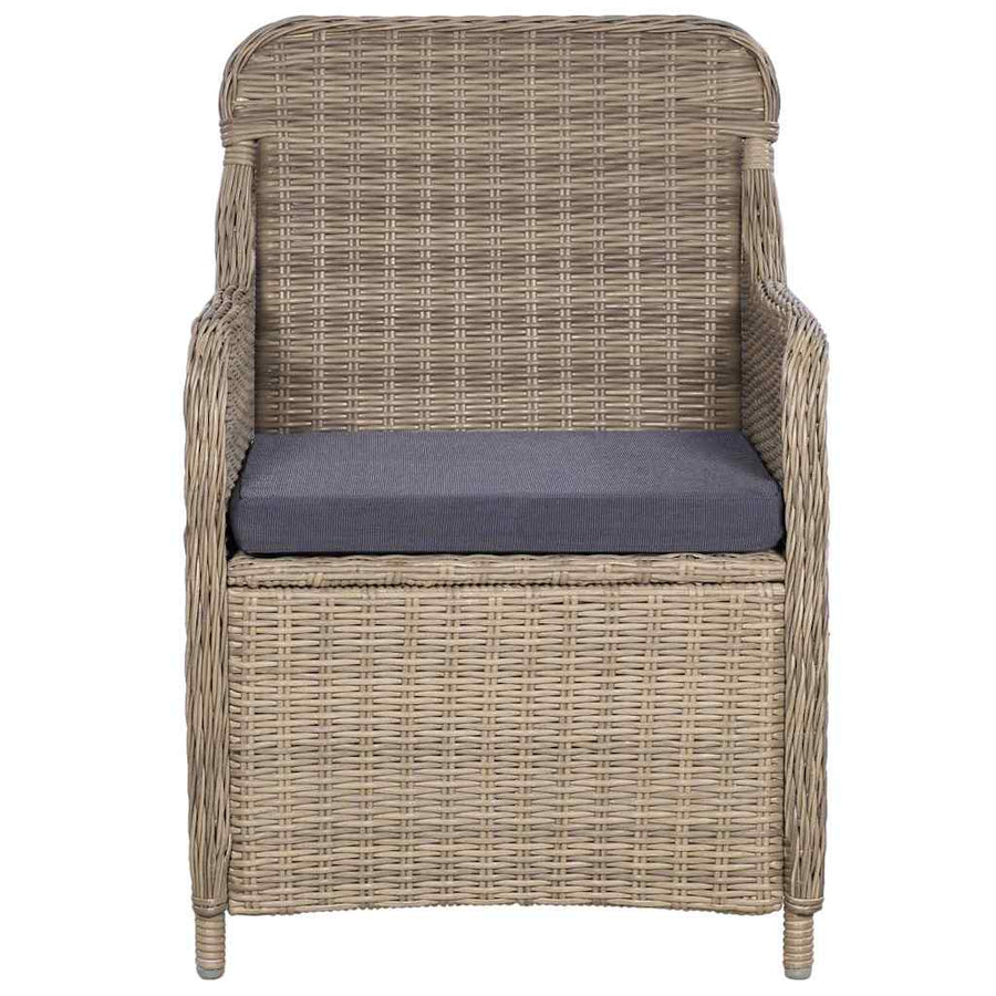 5 Piece Garden Dining Set Brown