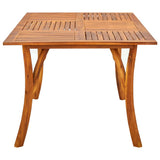 7 Piece Garden Dining Set Grey - Top-Down View