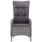 7 Piece Garden Dining Set Grey