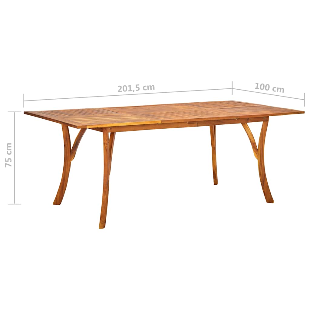 7 Piece Garden Dining Set Brown