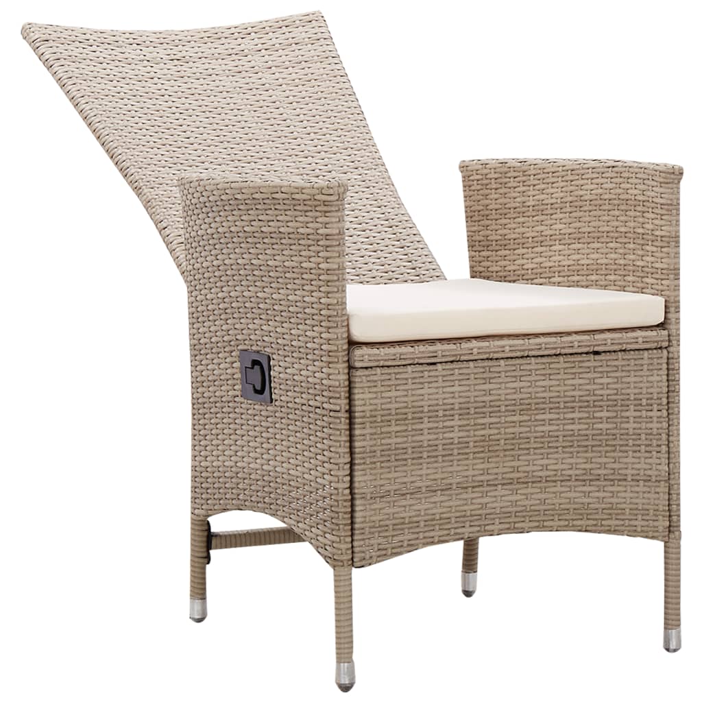 7 Piece Garden Dining Set Beige
